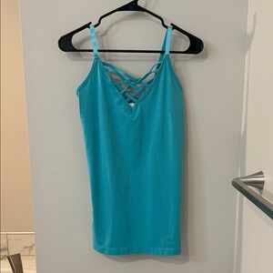 Boutique Women's Teal Strappy Top